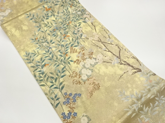 JAPANESE FUKURO OBI / WOVEN FLOWER